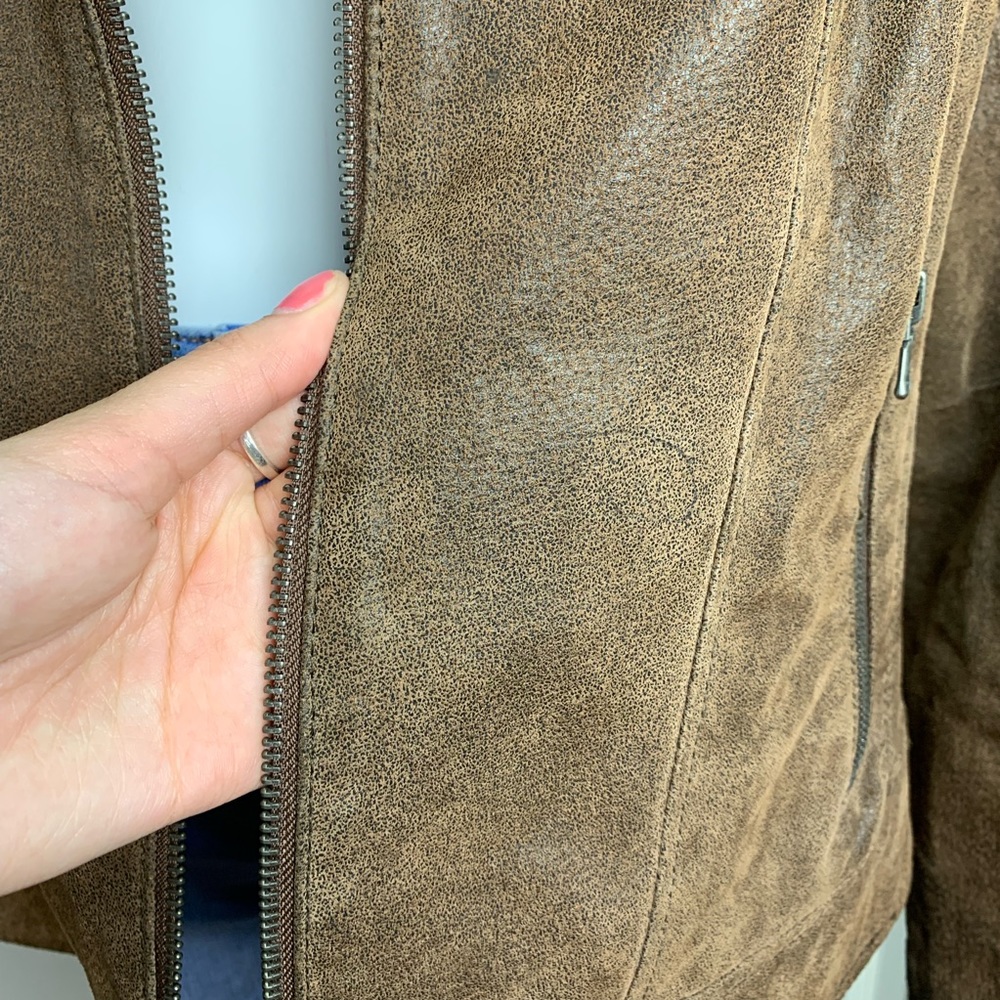 Levi’s Women’s Brown Suede Moto Jacket - Picture 5 of 7